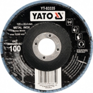 Šlifavimo diskas lapelinis išgaubtos formos mėlynas 125mm P40 INOX (YT-83332)