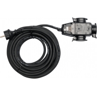 Prailginimo kabelis guminis IP44, 3x1,5mm2 20m su 3 rozečių lizdais (YT-81162)