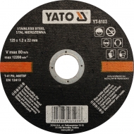 Pjovimo diskas metalui | 125x1.2x22,23 (YT-6103)