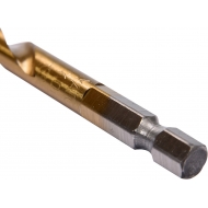 Grąžtas metalui su Hex 6.3 mm (1/4") galu HSS-TiN | 7.0 mm (YT-44766)