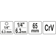 Adapteris | 6,3 mm (1/4") / 6,3 mm (1/4") (YT-04625)
