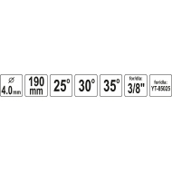 Kreipiančioji / gidas apvalioms dildelėms | 4 mm (YT-85044)