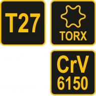L tipo atsuktuvas su rankena | T-Star (Torx) | T27 (56634)