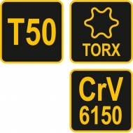 L tipo atsuktuvas su rankena | T-Star (Torx) | T50 (56638)