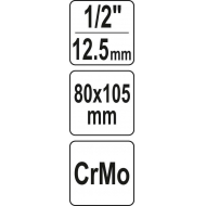Universalus alyvos filtro raktas | 12,5 mm (1/2") | 80 mm - 105 mm (YT-08236)