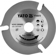 Diskas medžiui | 125 mm / 22 / 3T (YT-60470)