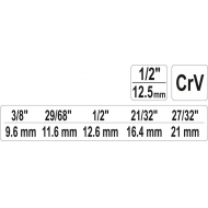 Raktas pakopinis | 12.5 mm (1/2") (YT-03317)