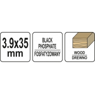 Savisriegiai į medį | fosfatuoti | ant juostelės | 3,5 x 35 mm | 1000 vnt. (YT-09460)