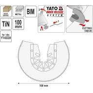 Priedas daugiafunkciniam įrankiui | BIM-TIN | 100 mm (YT-34711)