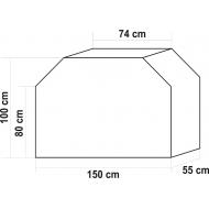 Uždangalas griliams | atspari Oksfordo medžiaga | poliuretanas | 150 X 55 X 100 cm (99762)