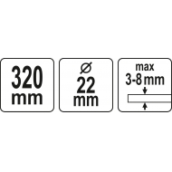 Plytelių pjovimo įrankis / keraminėms plokštėms | iki 320 cm (YT-36980)