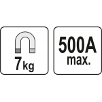 Magnetinis įžeminimas / masės gnybtas | 7 kg | 500A (YT-08625)