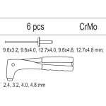Įrankių rinkinys į vežimėlius | kniediklis su kniedėmis (YT-55466)