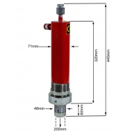 Hidraulinio preso cilindras su manometru 20t (STP20TRAM)