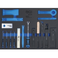 Įrankių dėklas 3/3: apdailos ardymo įrankiai, pleištai ir rankenėlės | 17 vnt. (4034)
