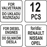 Variklio fiksavimo įrankių rinkinys | Renault / Nissan / Opel (YT-06006)